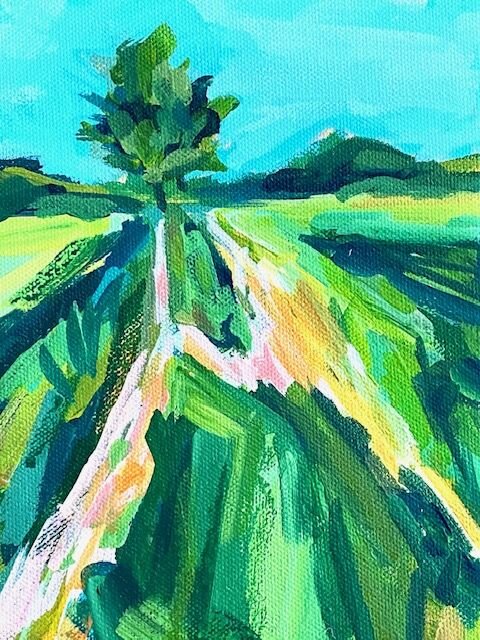 Easy Abstract Landscape Painting for Beginners: How to Paint a Small  Landscape on Canvas with Acrylic Paint — Elle Byers Art