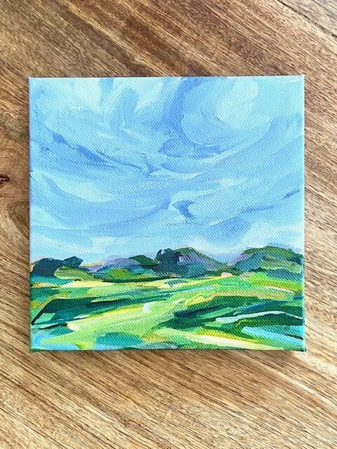abstract landscape square small canvas painting art acrylic paint.jpg