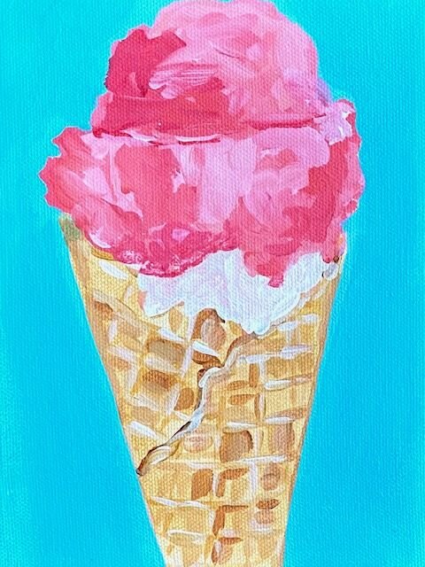 ice cream cone painting elle byers art acrylic.jpg