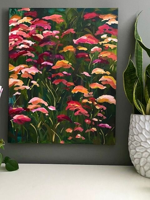Tips and Techniques for Painting Abstract Flowers with Acrylics on Canvas —  Elle Byers Art