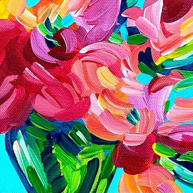 Abstract Flowers Acrylic Painting Tutorial on YouTube | How to Paint ...