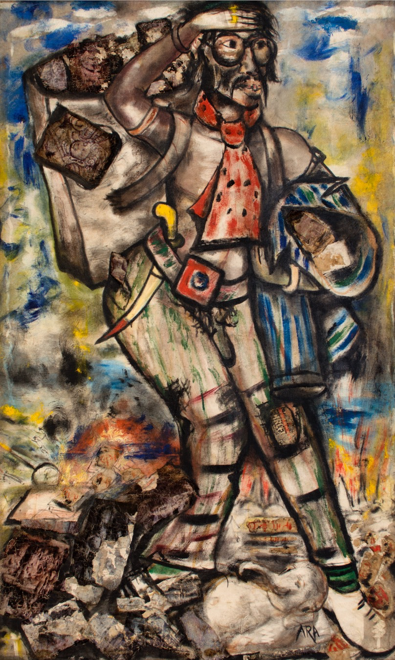 K. H. Ara. Untitled, ca. 1950s. Oil on canvas. H. 63 x W. 48 in. (160 x 121.9 cm). The Darashaw Collection. Image courtesy of the lender