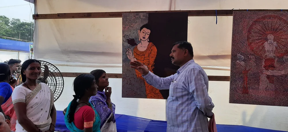 Secular Art Movement (SAM) Annual public art exhibition at Shivaji Park Chaityabhumi on 6th December 2019.
