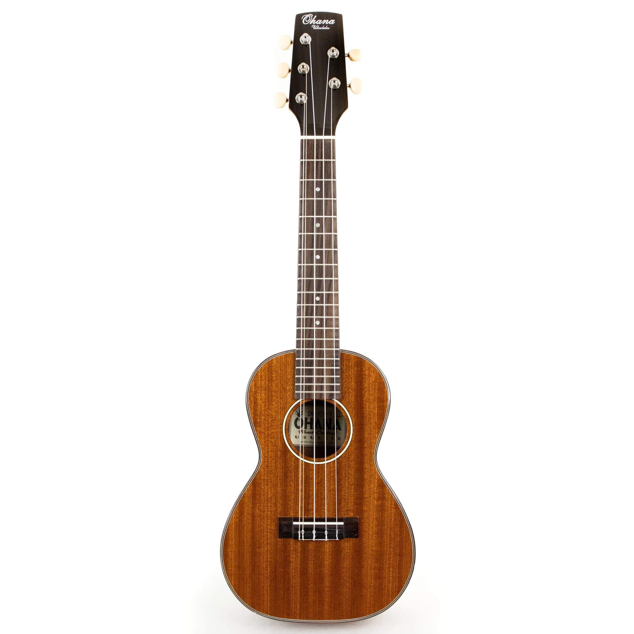 Ohana CK35G5 AllSolid Mahogany 5String Concert Ukulele01 — The Ukebug