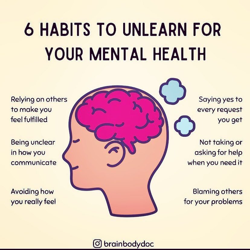 6 habits to unlearn for your mental health, by @brainbodydoc 

#sunlightretreats #sunlightretreatsforsurvivors #habits #unlearn #mentalhealth #metoo #clearmind #thursday #endoftheweek #yougotthis