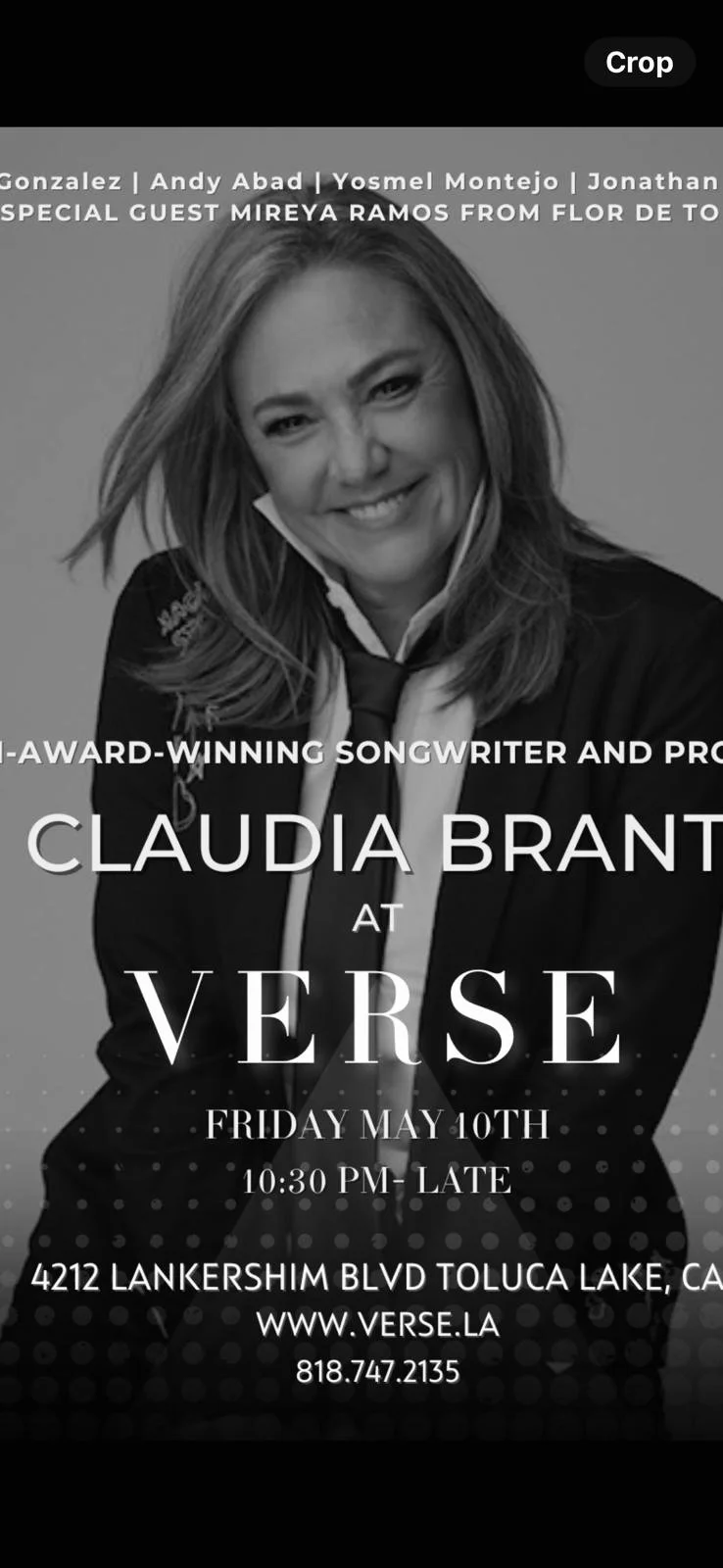Claudia's flyer para Verse Show 5/10 