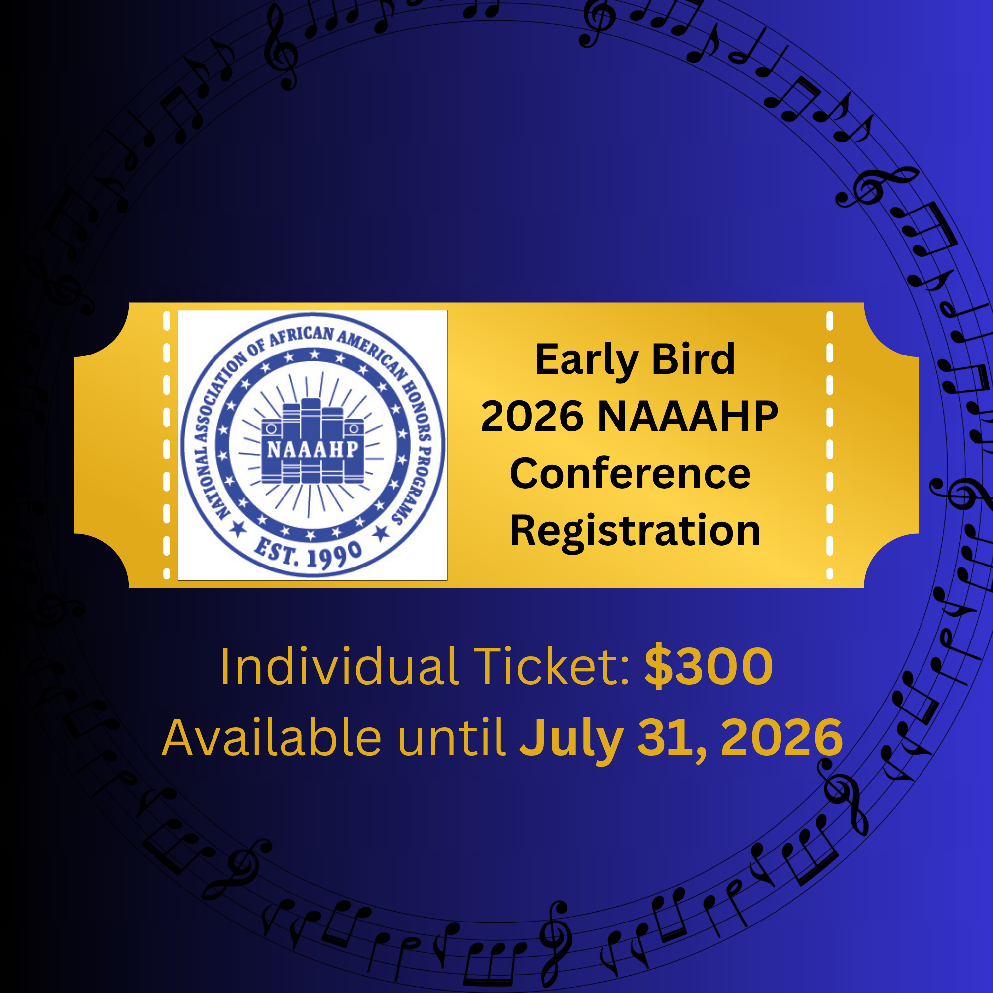 NAAAHP 2026 Conference Registration Individual Ticket - EARLY BIRD SPECIAL **** Until July 31st