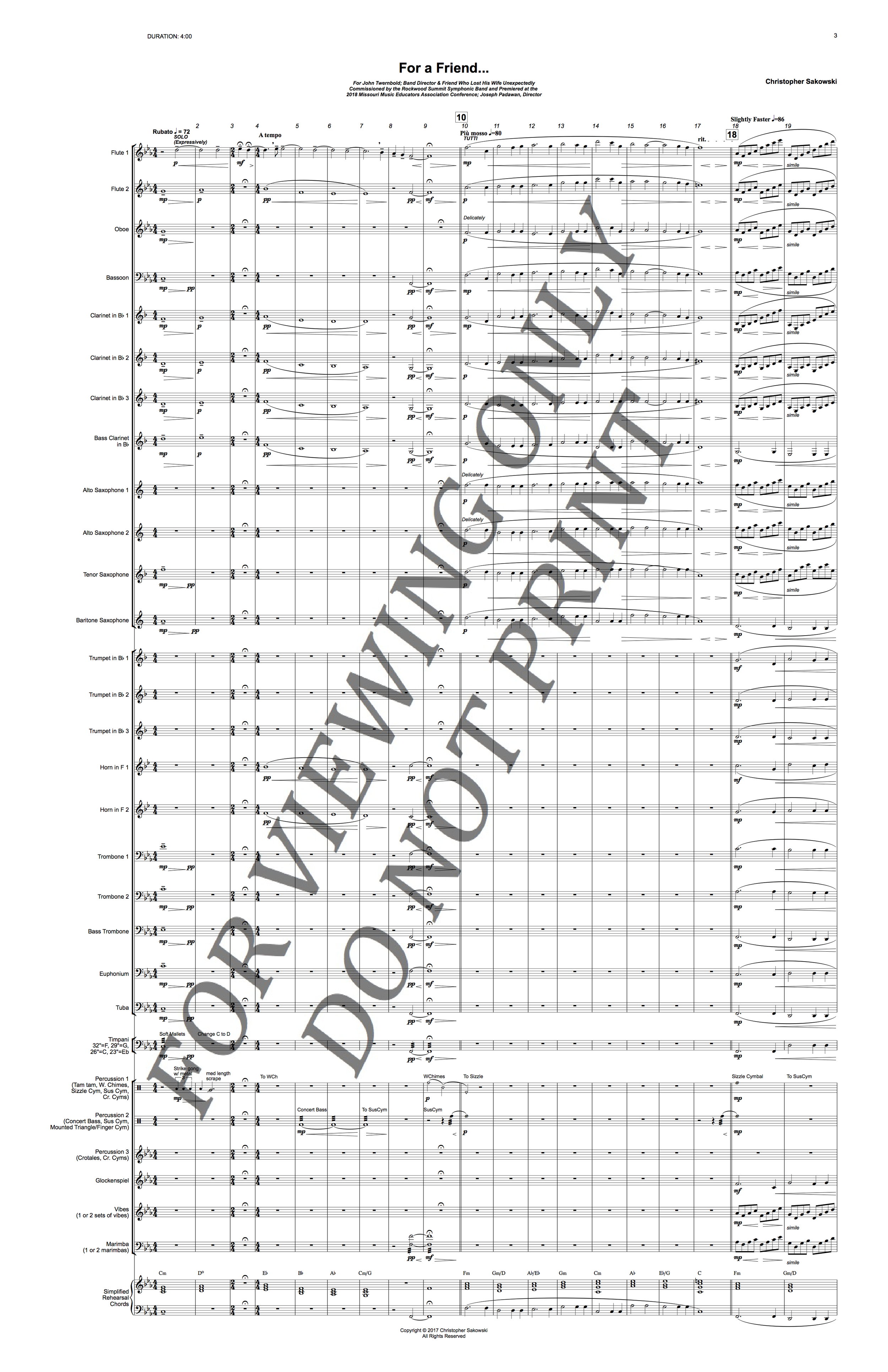 Christopher Sakowski Music For a Friend 3