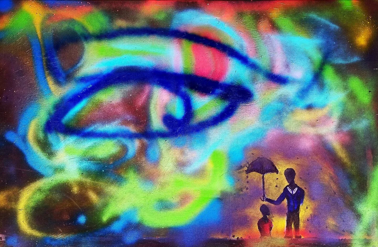 Cleaning out my old work, year's ago. 

#surrealart #art #spraypaintart #abstractart