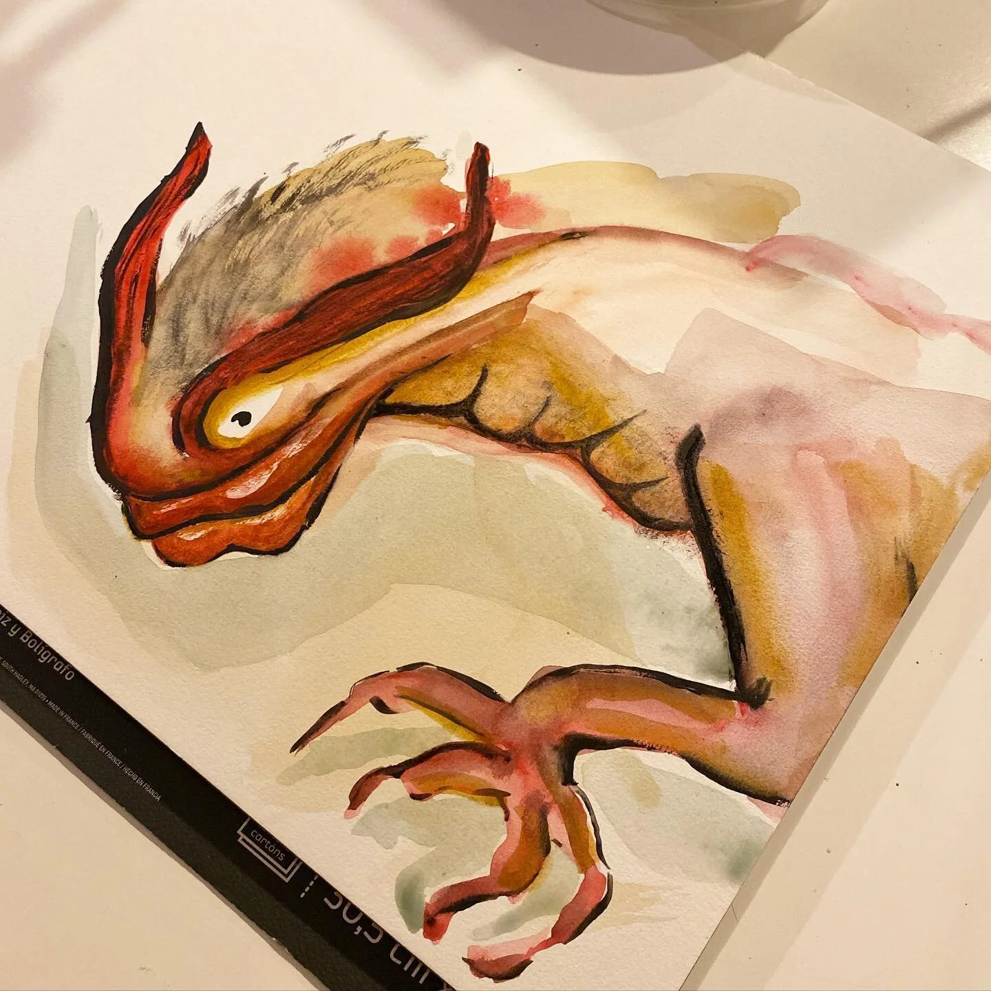 Dragon? 🧐 #art #watercolor #abstractart #illustration