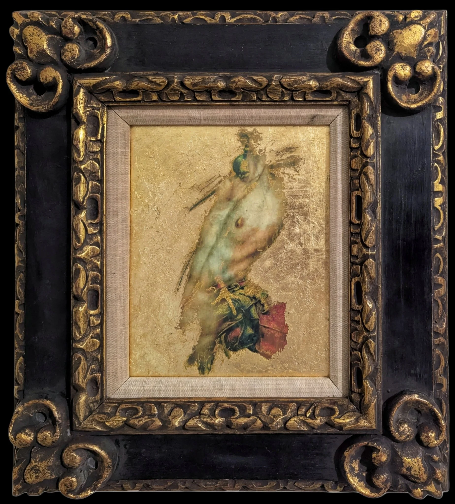 'Gaslight' / Mixed Media Framed 15" x 18" / $900.00