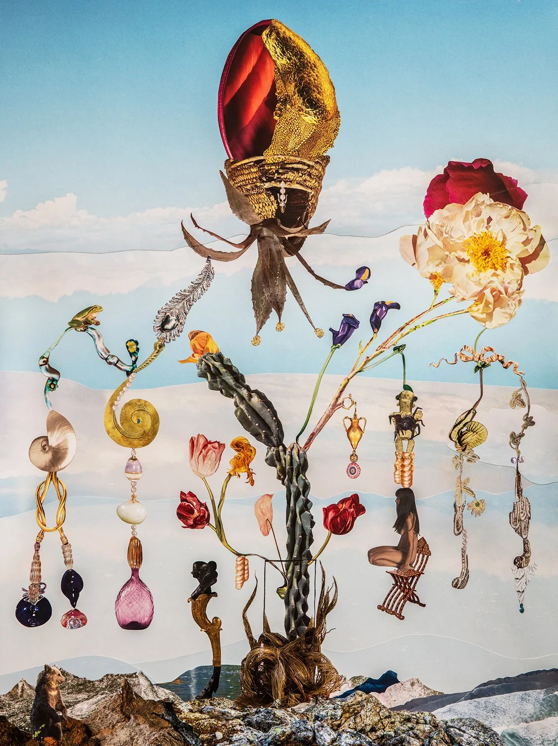  “Presonance”, 24×32”, collage on board, 2025 