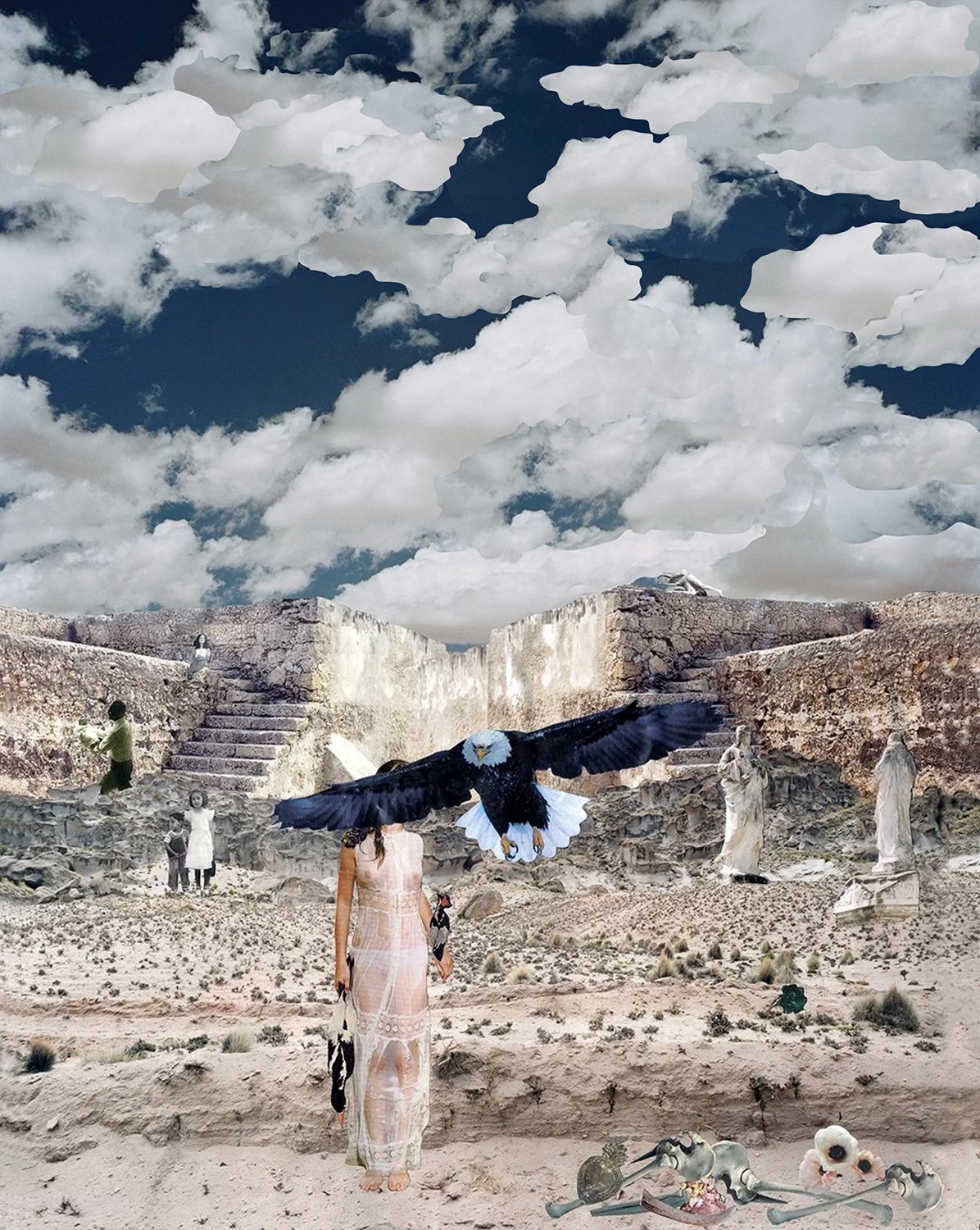  Earliest memory, 24×30”, collage on paper, 2024 