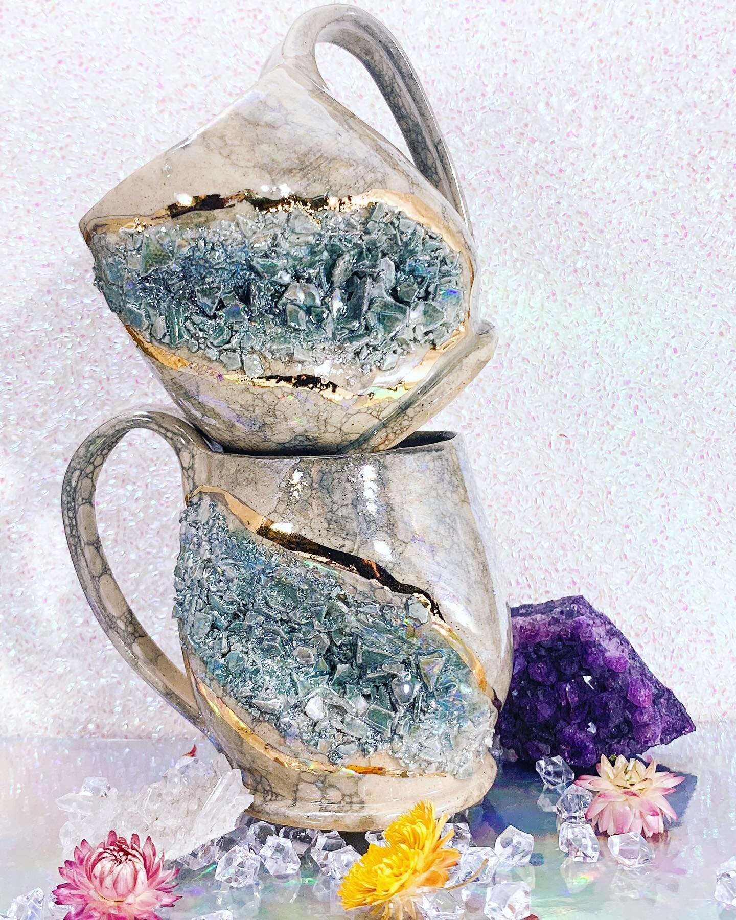 But like, these geode mugs 😍

 #ceramics #ceramicist #handmade #howiamaco #handbuiltpottery #stoneware #maker #squarespace #craftersofinstagram  #potterymaking #pottersoninstagram #instapottery #stonewarepottery #makersgonnamake #witches #witchesofi