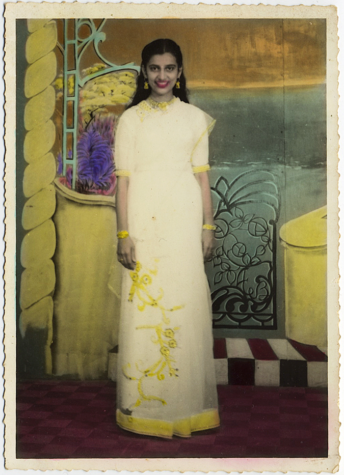   Hand-tinted Indian Woman (Mrs. K. A. Mohammedbhai to Kulsum M Abbas),&nbsp; undated &nbsp;from the collection of Nigel Maister 