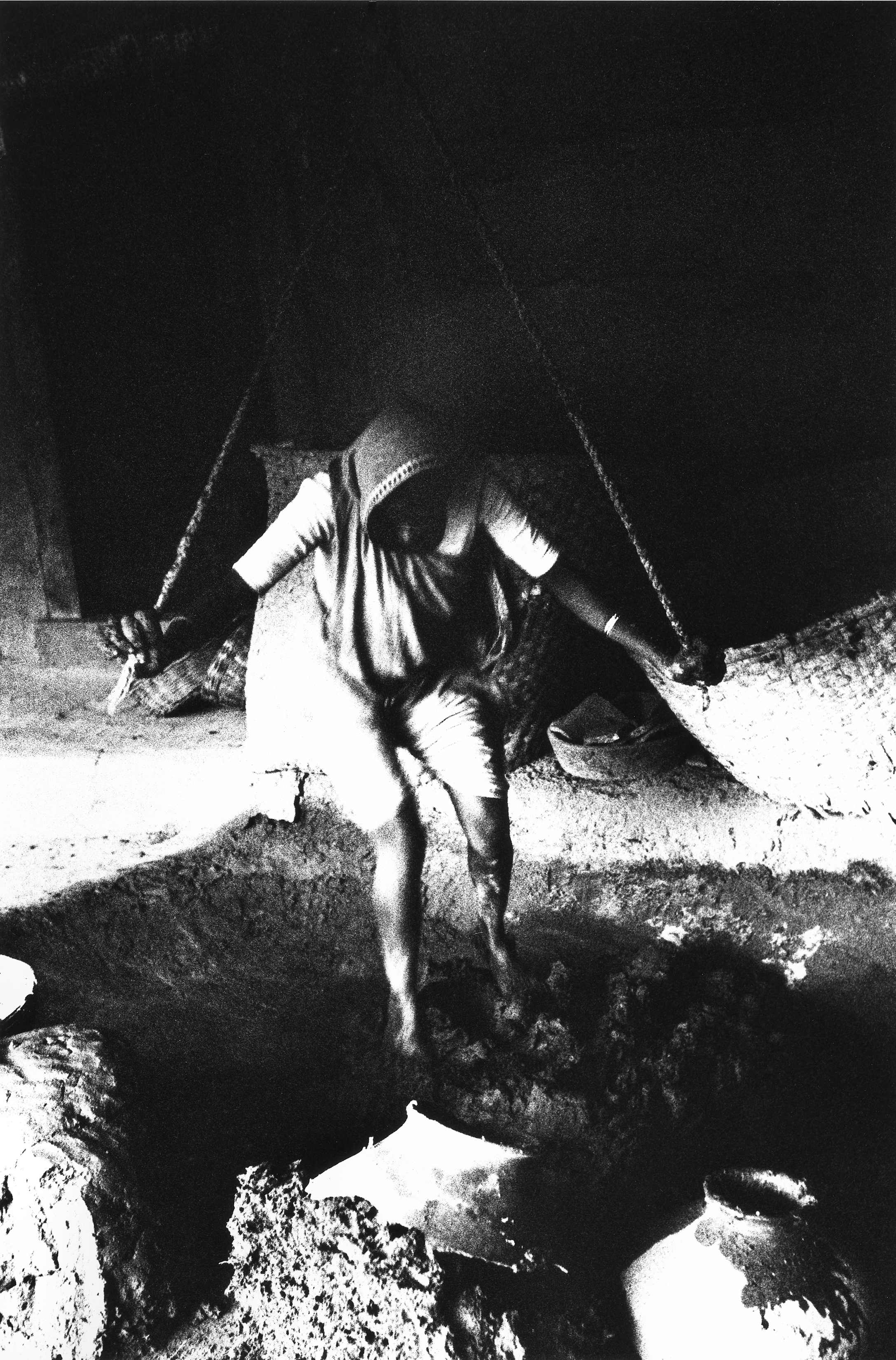  Bhupendra Karia,&nbsp; Woman massaging clay for rolling large pots,&nbsp;Potter’s Village, Junagadh , 1967 