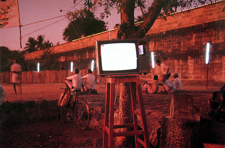  Raghubir Singh,&nbsp; Television Set, Chidambaram Festival, Tamil Nadu, &nbsp;1993 © Succession Raghubir Singh 