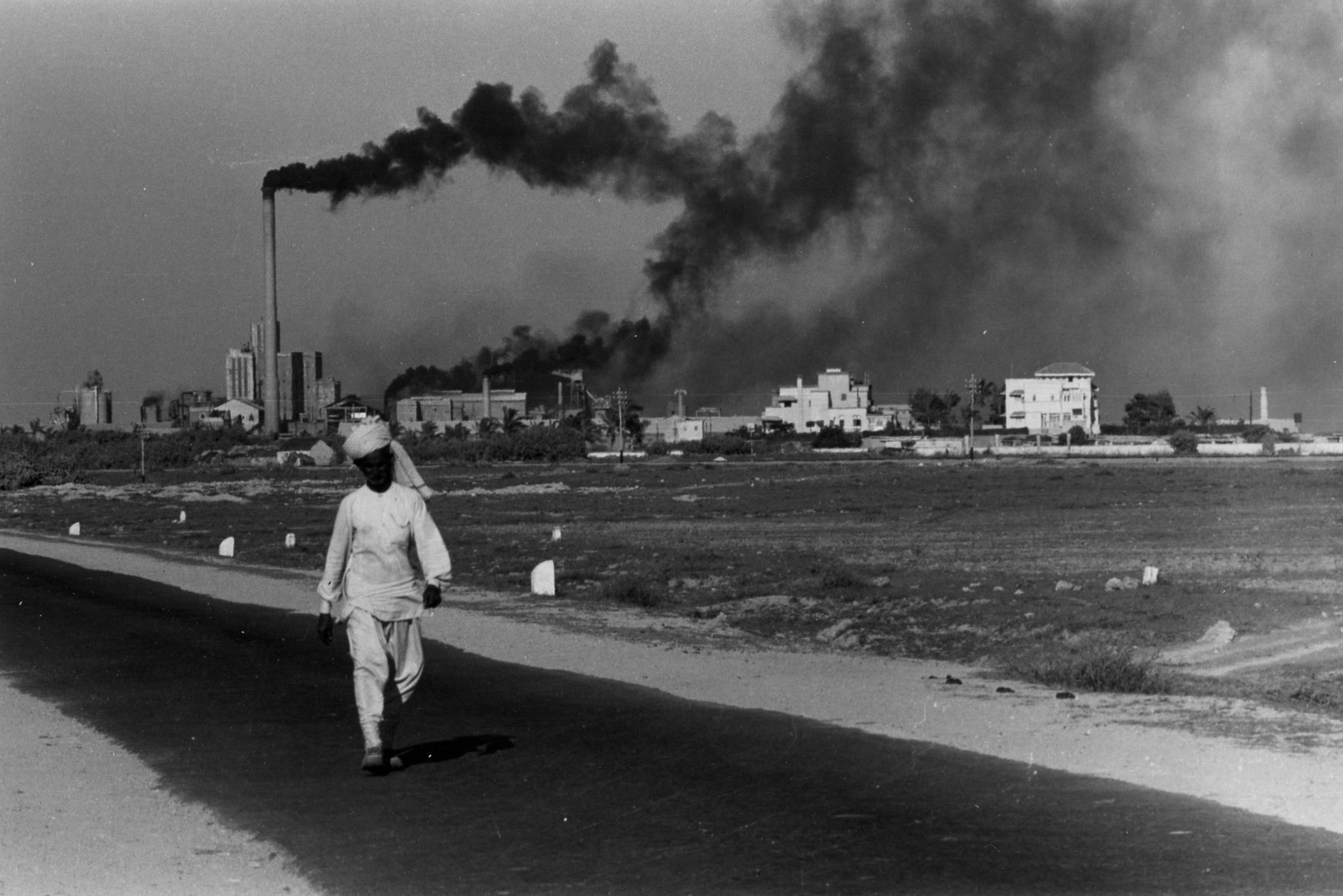   Man on Road with Factory , 1959-1965 