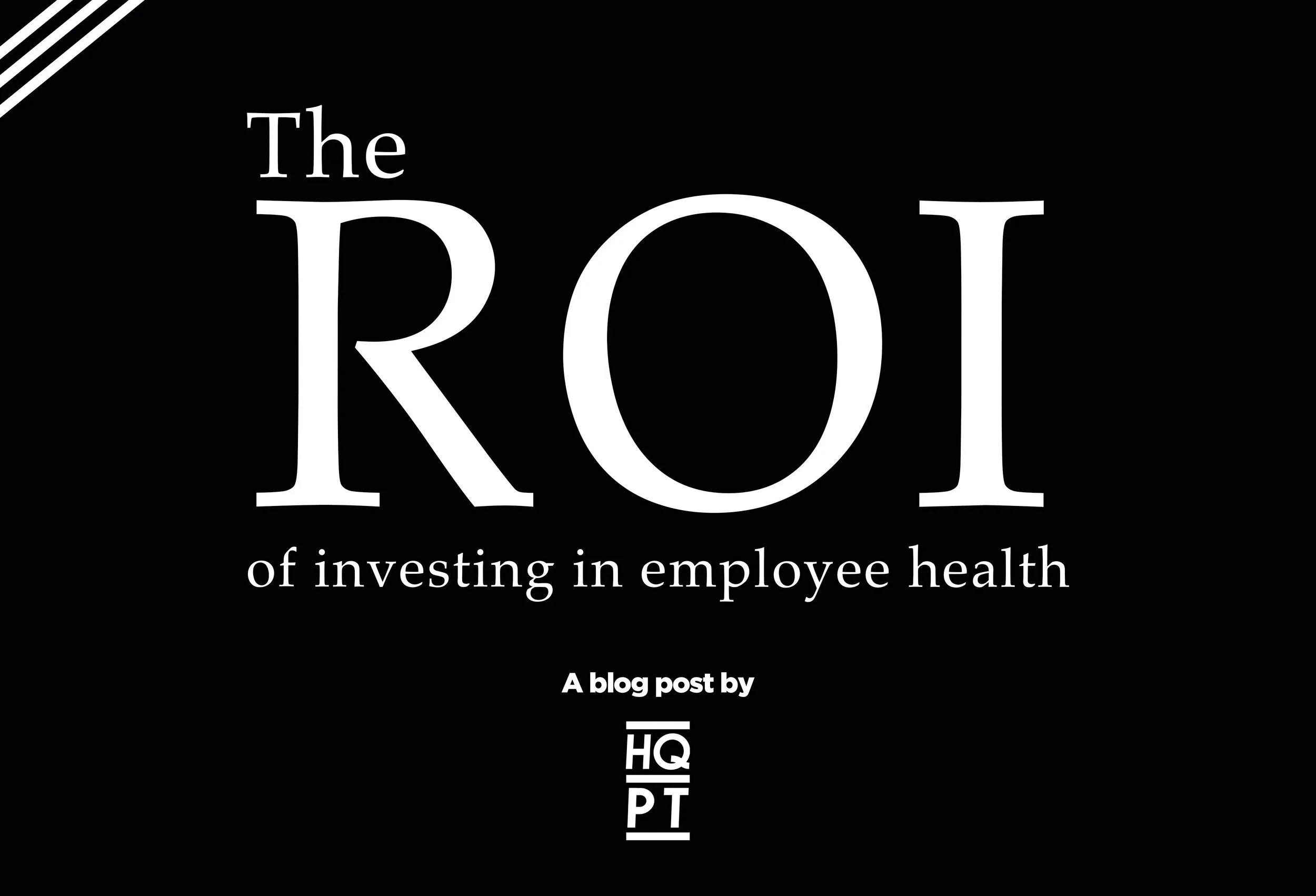 The Return on Investment of Employee Health and Wellness