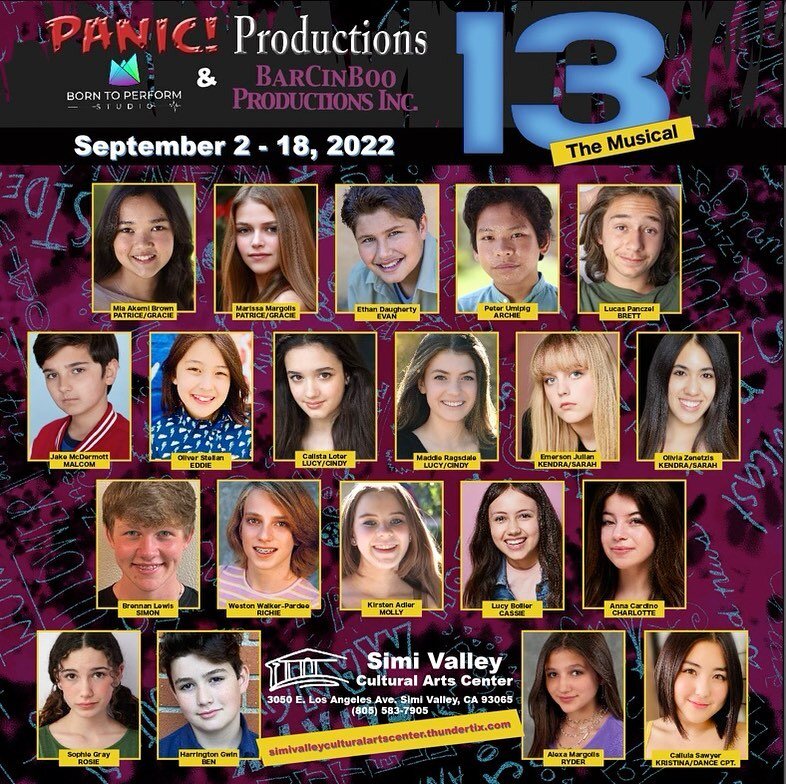 ‼️UPDATED CAST:
I am so excited to be playing be playing &lsquo;Lucy&rsquo; in &lsquo;13 The Musical&rsquo; with @panicproductions and @borntoperformstudio ! Lucy has always been a dream role and I am so excited to fulfill this dream with so many oth