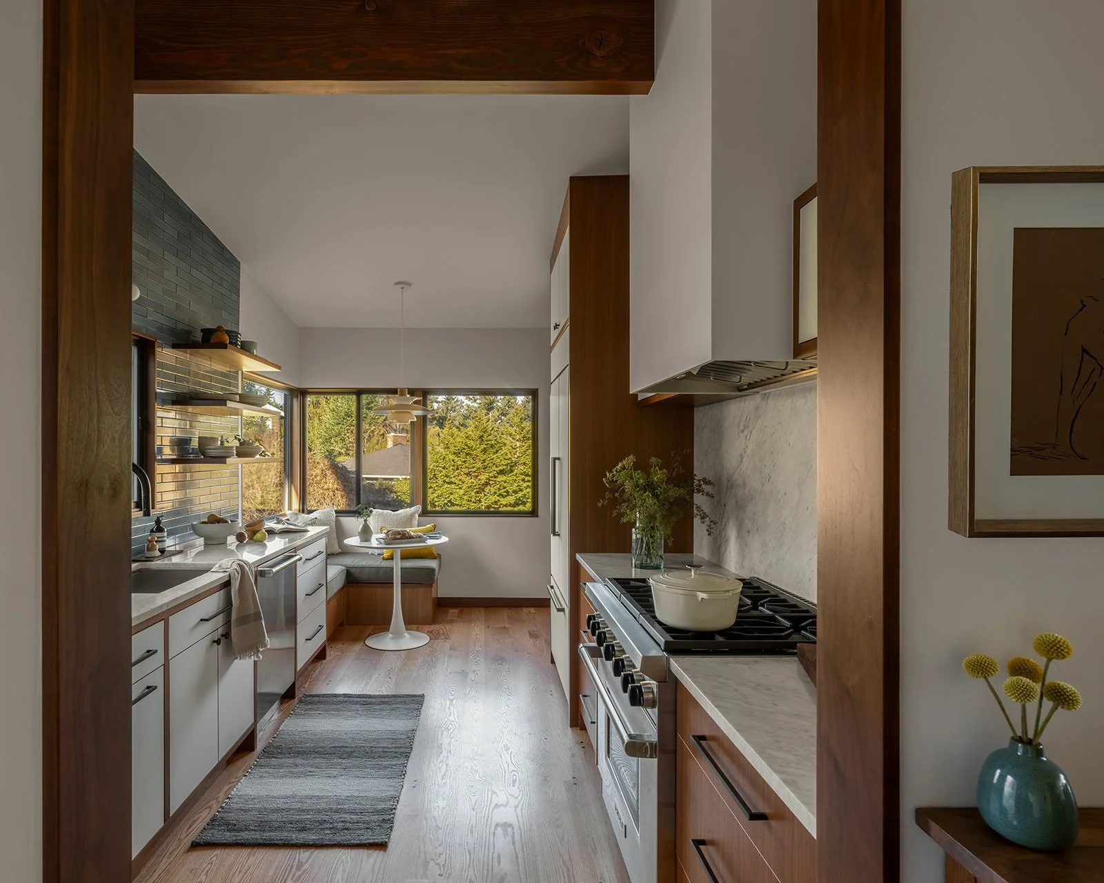 Contemporary Kitchen With Warm Natural Accents Kitchen Remodel by Counterbalance Studio, Seattle Interior Designer project photo