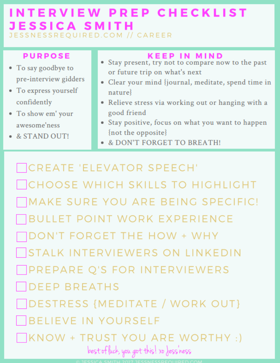 Interview Prep Checklist