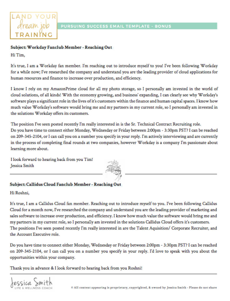 Email Templates - Pursuing Co's