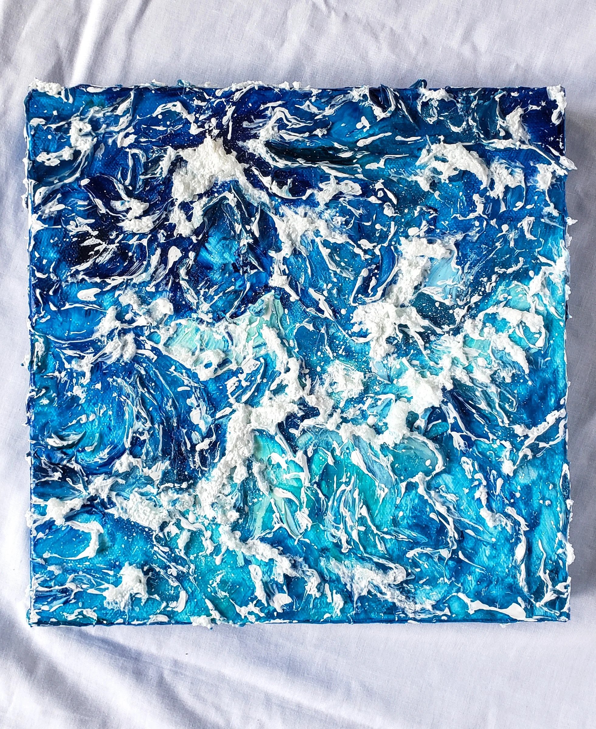 Raging Sea 10x10in