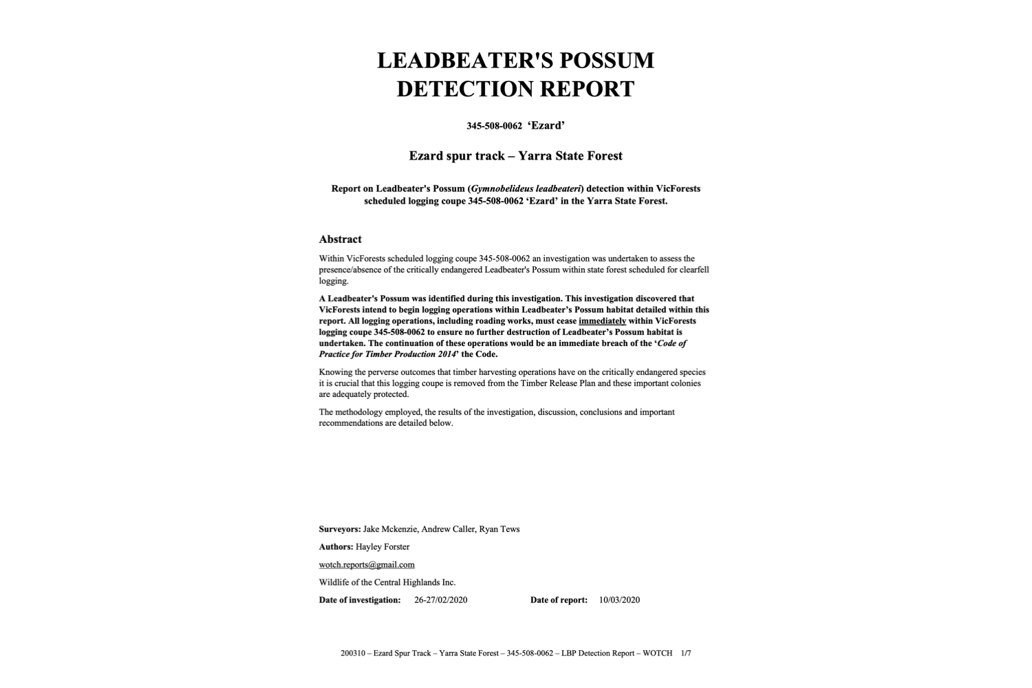 200310-Leadbeater's-Possum-Detection-Report-345-508-0062+-WOTCH_page1.png