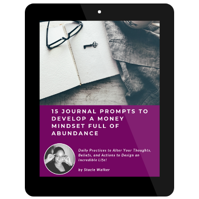 15 Journal Prompts To Develop A Money Mindset Full Of Abundance by Stacie Walker on Tablet.png