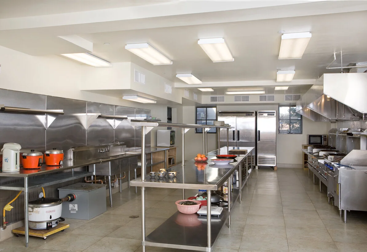  Commercial kitchen for the dining hall 