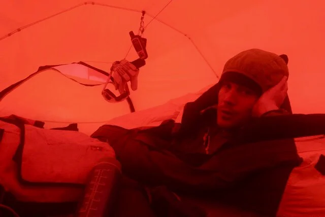 Day 12: Stuck in my tent. Storm is brewing.