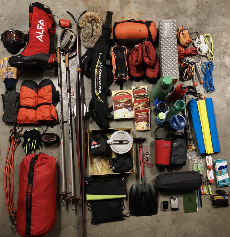 Day 14: Some of my gear for this expedition. Lots of important items in here!