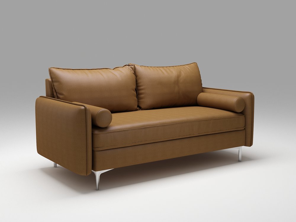 Queenshome Modern Light Brown, Light Brown Leather Sofa And Loveseat