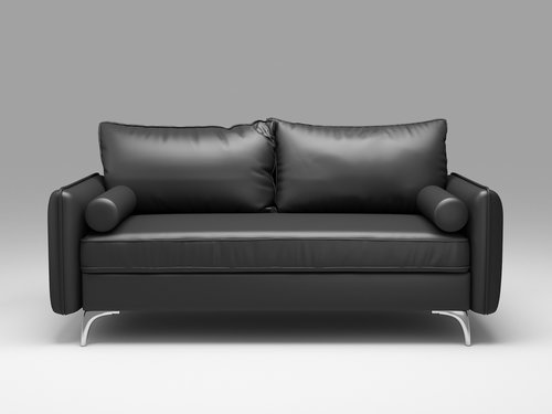 Queenshome Black Burdy Pu Leather Loveseat Couch Comfy Comfortable Living Room Furniture 3 Seat Sofa Set Queens Home Queenshome Black Burdy Pu Leather, Black Leather Loveseat Sofa Bed