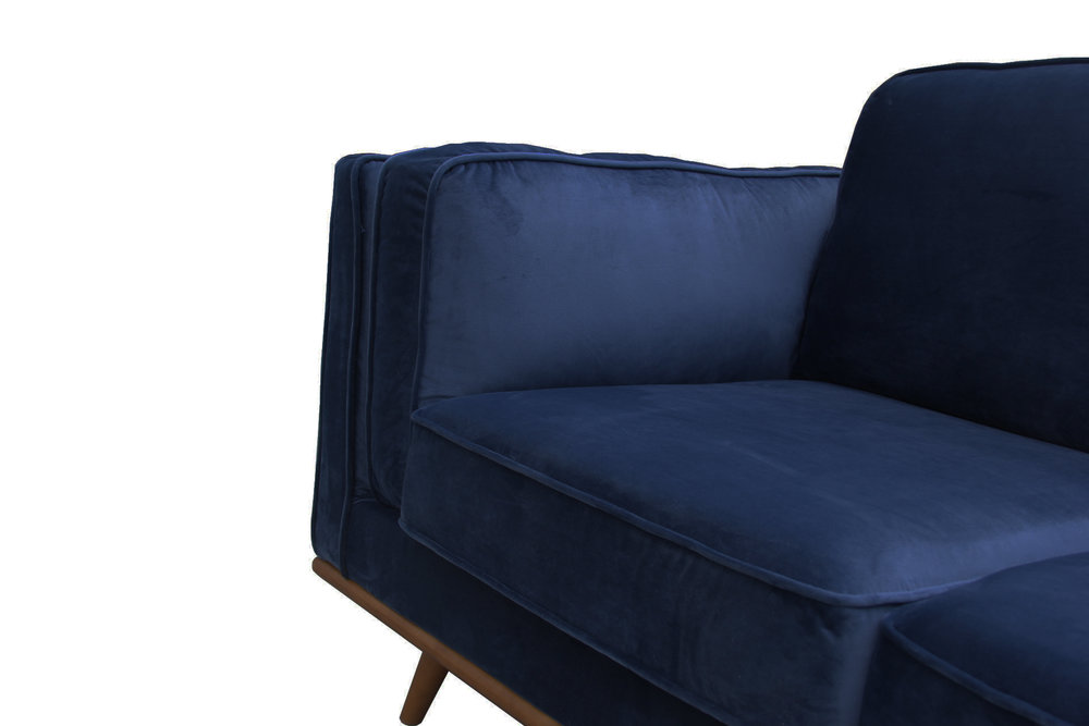 Queenshome Foshan Furniture House Modern Home Furnishings Sofa Za Kisasa Living Divani Blue Fabric Couch 3 Seat Set Queens Queenshome Foshan Furniture House, Dark Blue Sofa Set