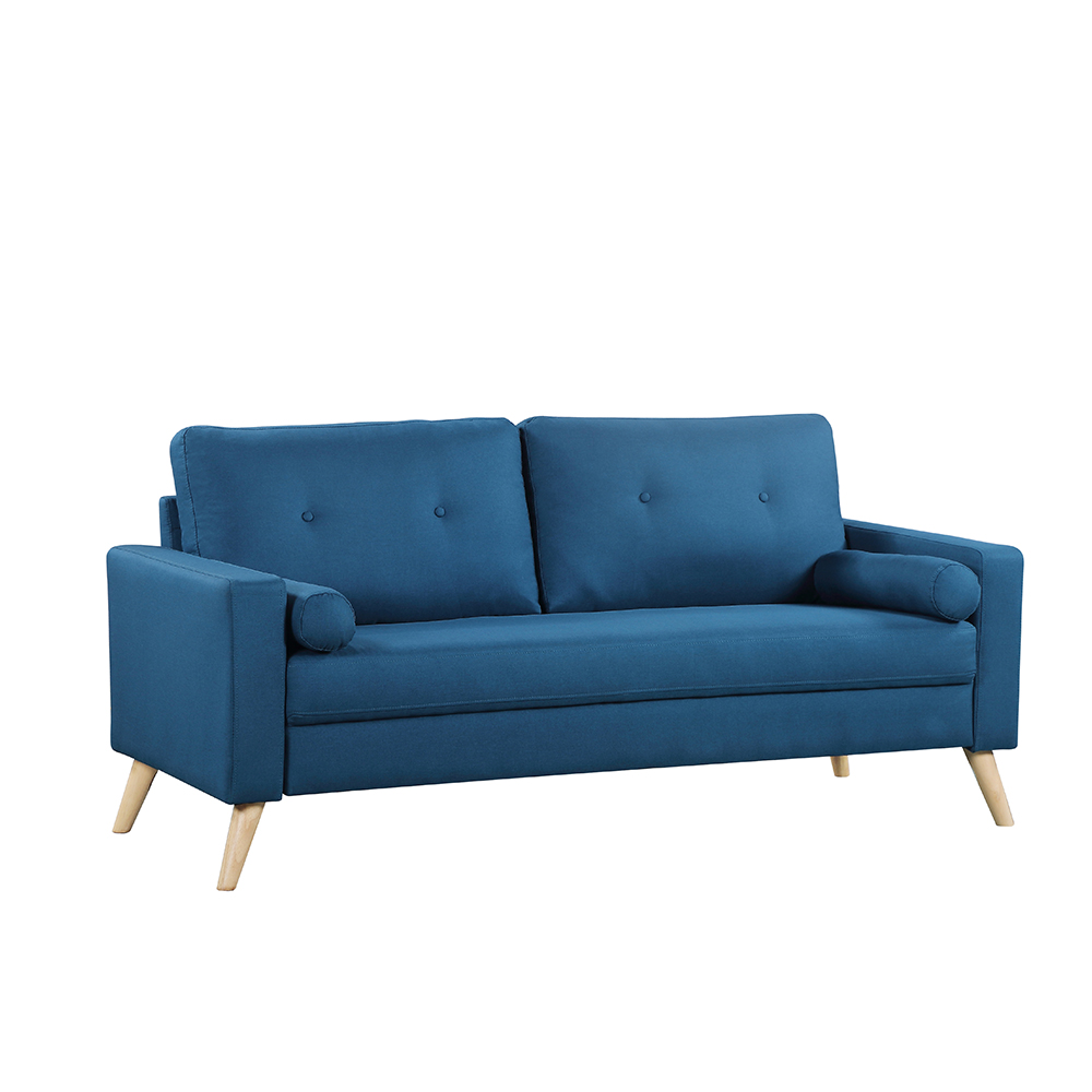 Queenshome Luxury New Modern Divano Nordic Style Kd Design Home Furniture Blue Fabric 3 Seater Living Room Sofa Sets Queens Queenshome Luxury New Modern Divano, Scandi Style Sofa Bed