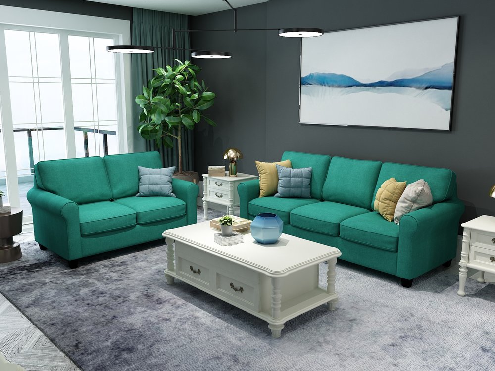 Queenshome 2018 Sofa Set 3 5 Seater Cream Velvet Soft Dfs Dark Green Fabric Cover Furnitures House Living Room Queens Home Queenshome 2018 Sofa Set 3 5 Seater, Cream Velvet Sofa Cover