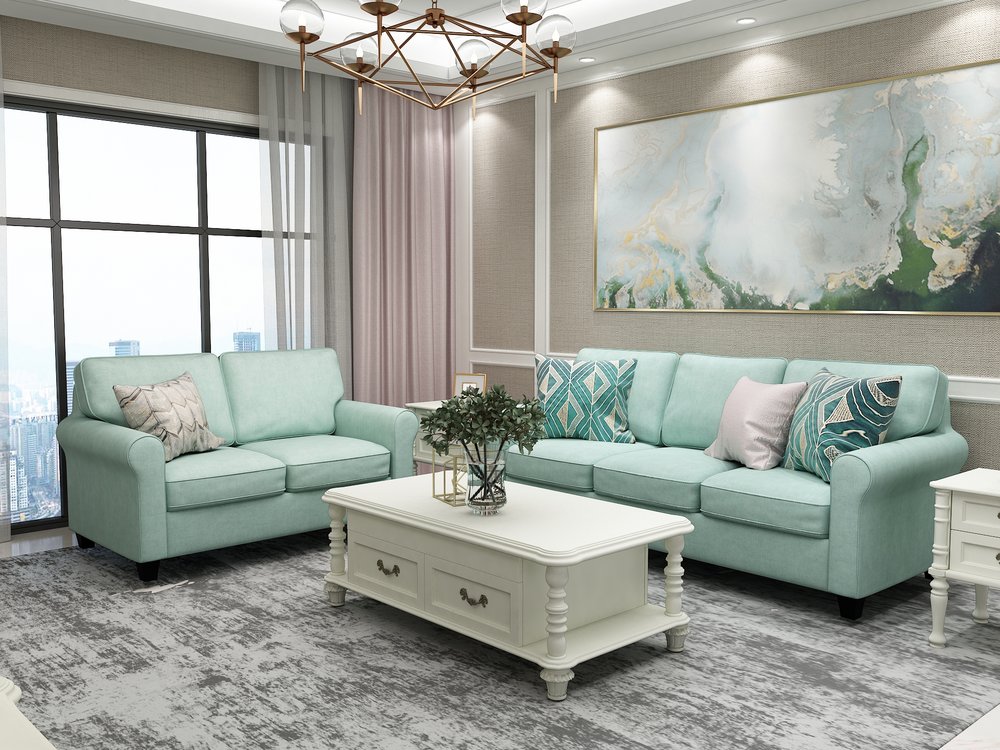Queenshome Modern Wooden Sofa Cama Design Living Room Funeral Furniture Fabric 3 Seat Seater Recliner Seats Turquoise Set Queens Home Queenshome Modern Wooden Sofa Cama, Modern Living Room Sofa Set Designs