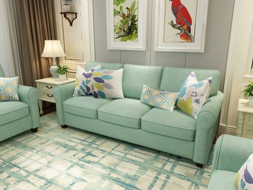 Queenshome Modern Wooden Sofa Cama Design Living Room Funeral Furniture Fabric 3 Seat Seater Recliner Seats Turquoise Set Queens Home Queenshome Modern Wooden Sofa Cama, Modern Wooden Sofa Set