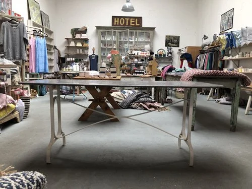 Zinc top table 179cm x 70cm 75cm high £495