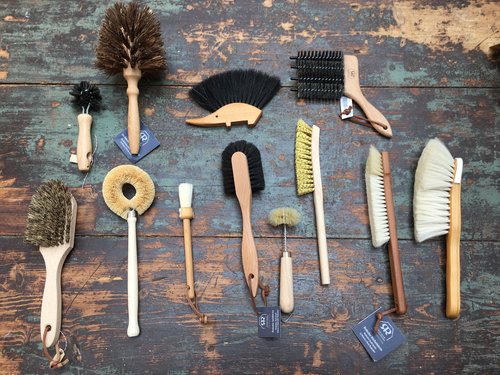 A good selection of household brushes