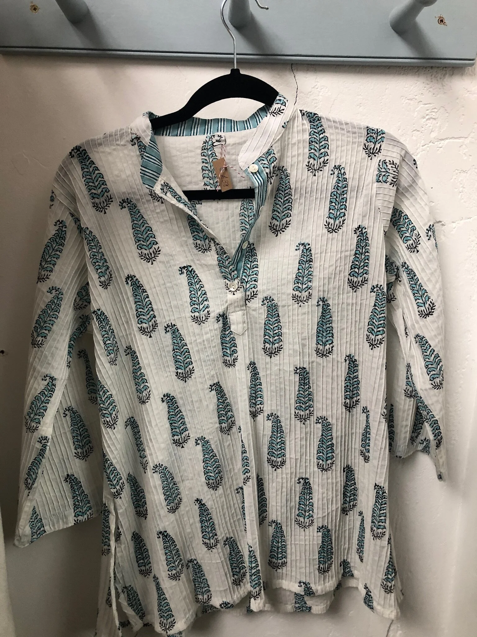 Block Print Cotton Shirt, S,M,L. £38
