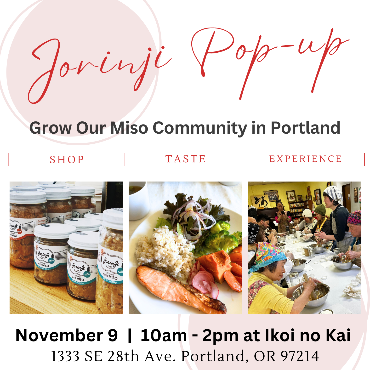 Jorinji Pop-up at Ikoi no Kai Nov 9, 2024