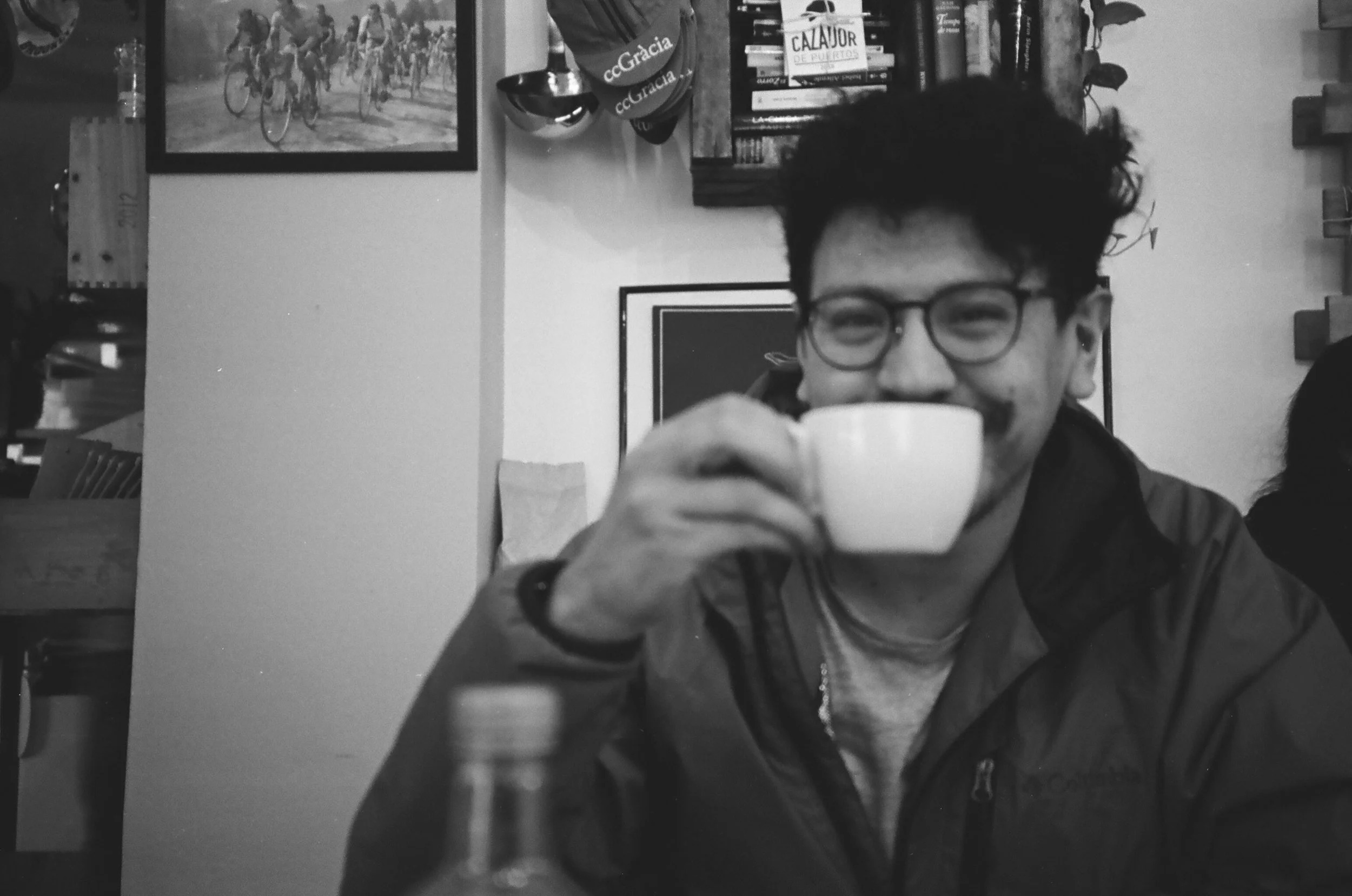 With Paul at Biocici Coffee and Pizza!