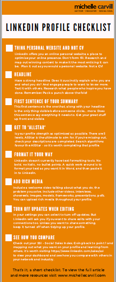 LinkedIn Profile Checklist