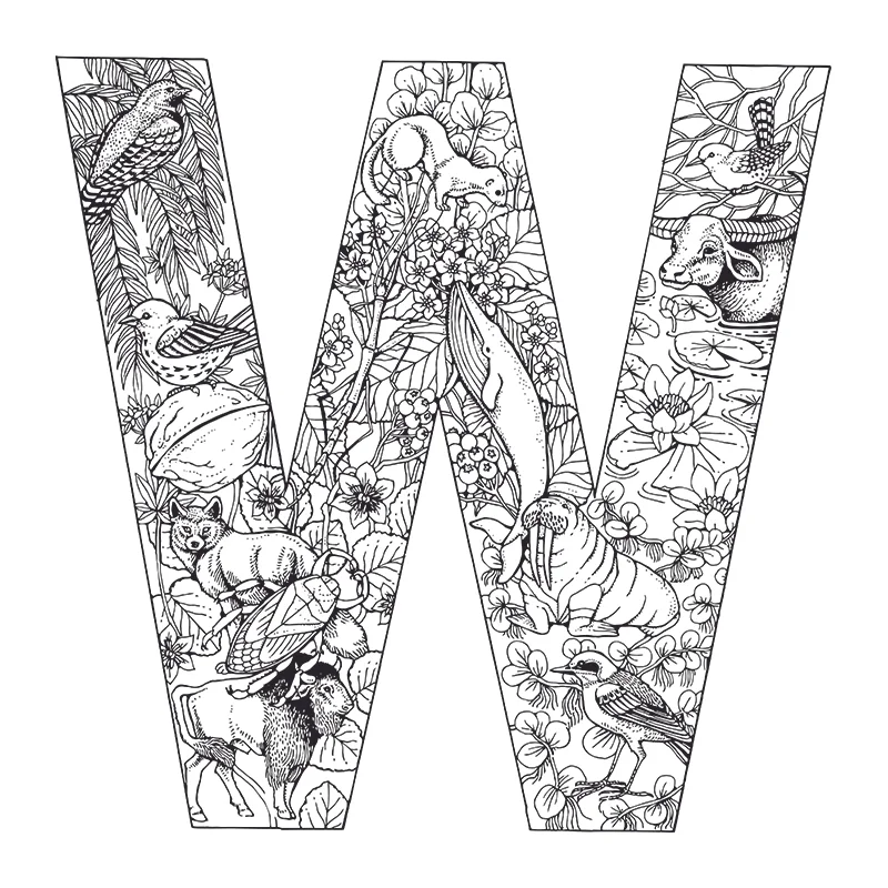 Personalised Decorative letter W