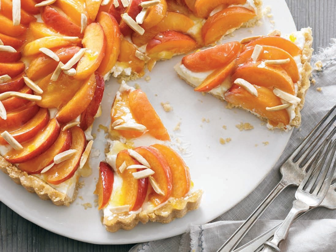 Mascarpone, Almond, and Apricot Crostata from Cheese Obsession by Georgeanne Brennan shared with permission by Weldon Owen.