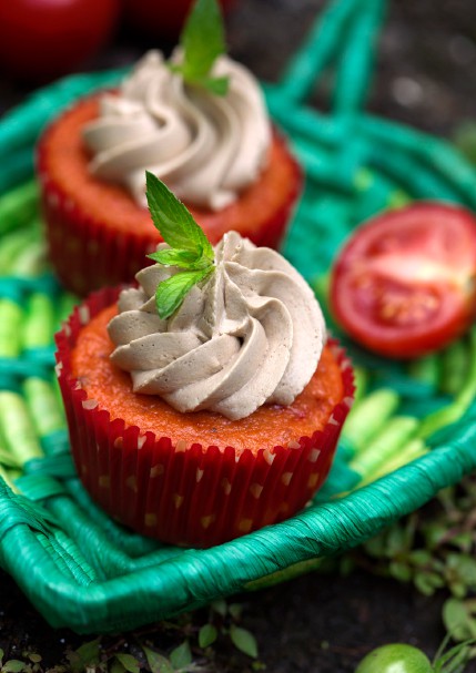 Tomato Cakes with Balsamic Frosting from Vegan Desserts
