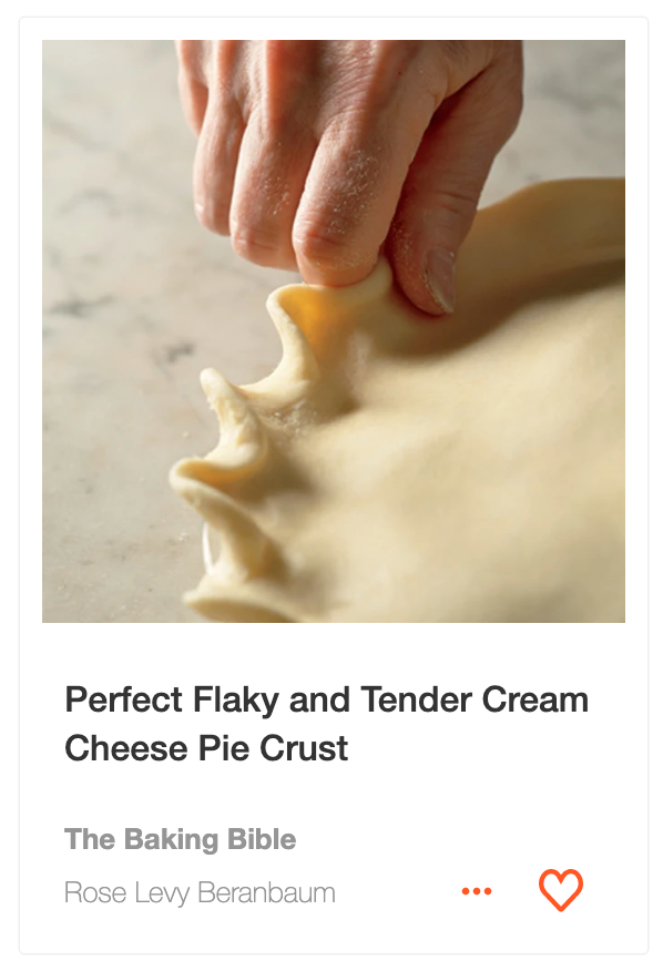 Perfect Flaky and Tender Cream Cheese Pie Crust recipe from The Baking Bible, available on ckbk